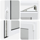 vidaXL Pinceablak RISOR 80 x 70 cm PVC és Üveg Fehér