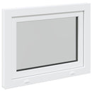 vidaXL Pinceablak RISOR 80 x 70 cm PVC és Üveg Fehér