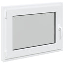 vidaXL Pinceablak RISOR 90 x 60 cm PVC és Üveg Fehér
