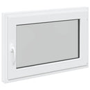 vidaXL Pinceablak RISOR 90 x 70 cm PVC és Üveg Fehér