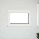 vidaXL Pinceablak RISOR 100 x 50 cm PVC és Üveg Fehér