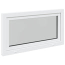vidaXL Pinceablak RISOR 110 x 50 cm PVC és Üveg Fehér