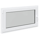 vidaXL Pinceablak RISOR 110 x 50 cm PVC és Üveg Fehér