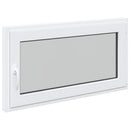 vidaXL Pinceablak RISOR 110 x 60 cm PVC és Üveg Fehér