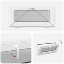 vidaXL Pinceablak RISOR 80 x 40 cm PVC és Üveg Fehér