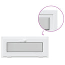 vidaXL Pinceablak RISOR 90 x 40 cm PVC és Üveg Fehér