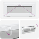 vidaXL Pinceablak RISOR 90 x 40 cm PVC és Üveg Fehér