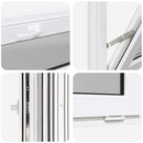 vidaXL Pinceablak RISOR 110 x 40 cm PVC és Üveg Fehér