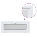 vidaXL Pinceablak RISOR 110 x 40 cm PVC és Üveg Fehér