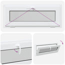 vidaXL Pinceablak RISOR 110 x 40 cm PVC és Üveg Fehér