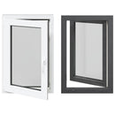 vidaXL Pinceablak RISOR 60 x 80 cm PVC és Üveg Antracitszürke