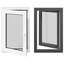 vidaXL Pinceablak RISOR 60 x 90 cm PVC és Üveg Antracitszürke