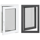vidaXL Pinceablak RISOR 60 x 100 cm PVC és Üveg Antracitszürke