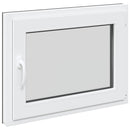 vidaXL Pinceablak RISOR 60 x 100 cm PVC és Üveg Antracitszürke