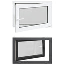 vidaXL Pinceablak RISOR 80 x 70 cm PVC és Üveg Antracitszürke
