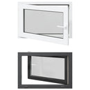 vidaXL Pinceablak RISOR 90 x 50 cm PVC és Üveg Antracitszürke