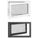vidaXL Pinceablak RISOR 90 x 50 cm PVC és Üveg Antracitszürke