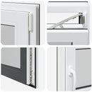 vidaXL Pinceablak RISOR 100 x 50 cm PVC és Üveg Antracitszürke