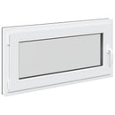vidaXL Pinceablak RISOR 100 x 50 cm PVC és Üveg Antracitszürke