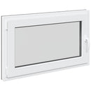 vidaXL Pinceablak RISOR 100 x 60 cm PVC és Üveg Antracitszürke