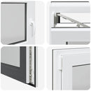 vidaXL Pinceablak RISOR 100 x 70 cm PVC és Üveg Antracitszürke