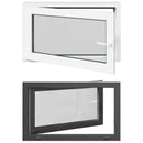 vidaXL Pinceablak RISOR 100 x 70 cm PVC és Üveg Antracitszürke