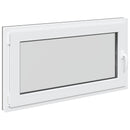 vidaXL Pinceablak RISOR 110 x 50 cm PVC és Üveg Antracitszürke