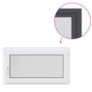 vidaXL Pinceablak RISOR 110 x 60 cm PVC és Üveg Antracitszürke