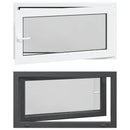 vidaXL Pinceablak RISOR 110 x 70 cm PVC és Üveg Antracitszürke