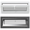 vidaXL Pinceablak RISOR 110 x 40 cm PVC és Üveg Antracitszürke