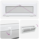 vidaXL Pinceablak RISOR 110 x 40 cm PVC és Üveg Antracitszürke