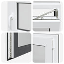 vidaXL Dönthető és forgatható pinceablak RISOR 50 x 50 cm PVC és Üveg