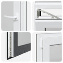 vidaXL Dönthető és forgatható pinceablak RISOR 60 x 60 cm PVC és Üveg