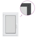 vidaXL Pinceablak RISOR 60 x 100 cm PVC és Üveg Antracitszürke
