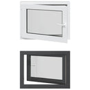 vidaXL Dönthető és forgatható pinceablak RISOR 80 x 60 cm PVC és Üveg