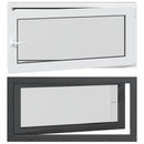 vidaXL Pinceablak RISOR 120 x 60 cm PVC és Üveg Antracitszürke
