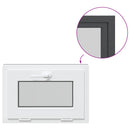 vidaXL Pinceablak RISOR 60 x 40 cm PVC és Üveg Antracitszürke