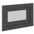 vidaXL Pinceablak RISOR 60 x 40 cm PVC és Üveg Antracitszürke