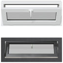 vidaXL Pinceablak RISOR 110 x 40 cm PVC és Üveg Antracitszürke