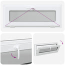 vidaXL Pinceablak RISOR 110 x 40 cm PVC és Üveg Antracitszürke
