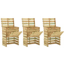 vidaXL Rácsos Kerti Komposztáló 3 pcs Zöld 110 x 58 x 113 cm