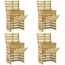 vidaXL Rácsos Kerti Komposztáló 4 pcs Zöld 110 x 58 x 113 cm