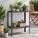 vidaXL Ültetőasztal 100 x 40 x 80 cm Porszórt acél Fekete