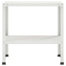 vidaXL Ültetőasztal 100 x 40 x 80 cm Porszórt acél Fehér