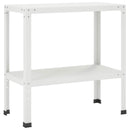 vidaXL Ültetőasztal 80 x 40 x 80 cm Porszórt acél Fehér