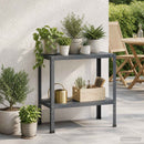 vidaXL Ültetőasztal 80 x 40 x 80 cm Porszórt acél Antracitszürke