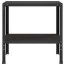 vidaXL Ültetőasztal 100 x 50 x 80 cm Porszórt acél Fekete
