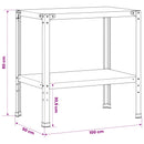 vidaXL Ültetőasztal 100 x 50 x 80 cm Porszórt acél Antracitszürke