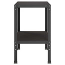 vidaXL Ültetőasztal 80 x 50 x 80 cm Porszórt acél Fekete