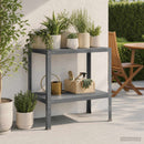 vidaXL Ültetőasztal 60 x 50 x 80 cm Porszórt acél Antracitszürke